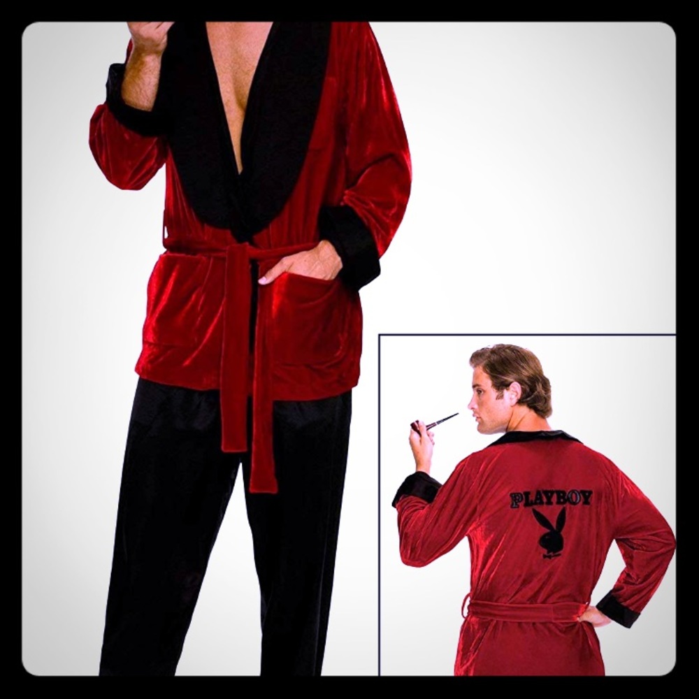 Men’s Hef / Playboy costume w/ pants & pipe